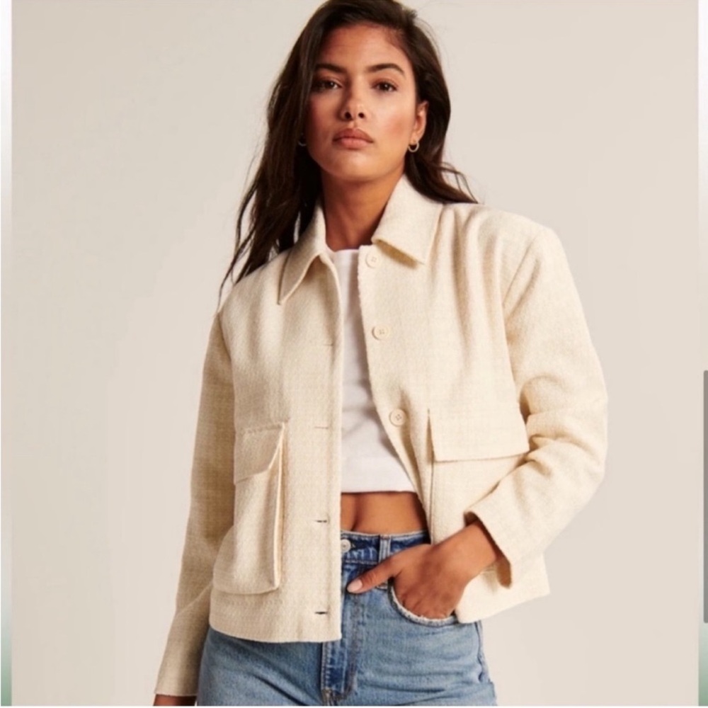 Abercrombie & Fitch Cream Jacket